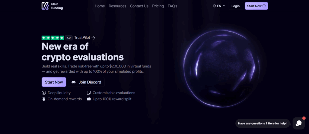 Klein Funding official ByBit partnership platform with 1:100 leverage and 12-hour USDT payouts for crypto prop firms for beginners