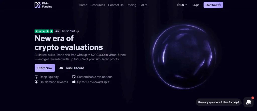 Klein Funding official ByBit partnership platform with 1:100 leverage and 12-hour USDT payouts for crypto prop firms for beginners